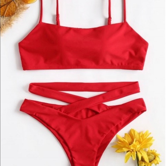 red bikini zaful